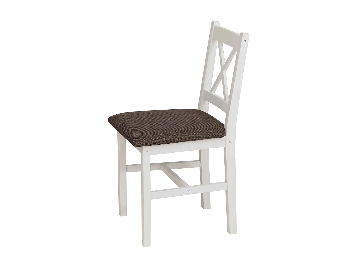Chaise de salle à manger MCW-F77 (lot de 4),  blanc, rembourrage noir