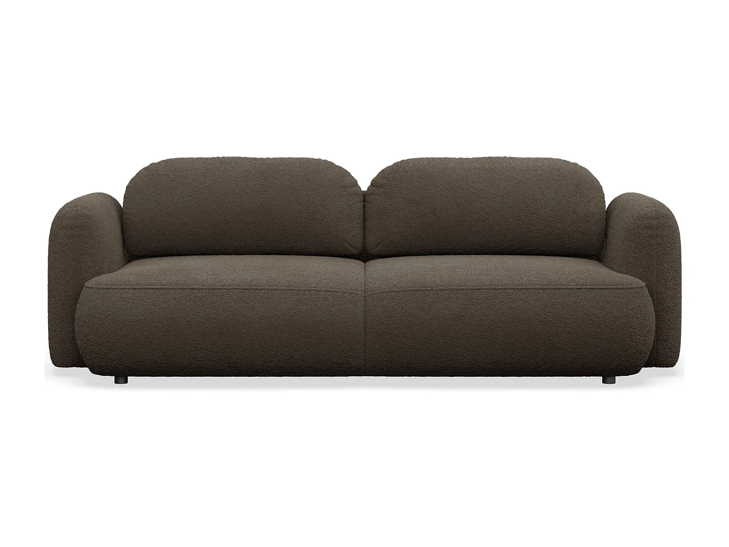 3-Sitzer Schlafsofa – Bouclé-Bezug – Braun – TVOYA