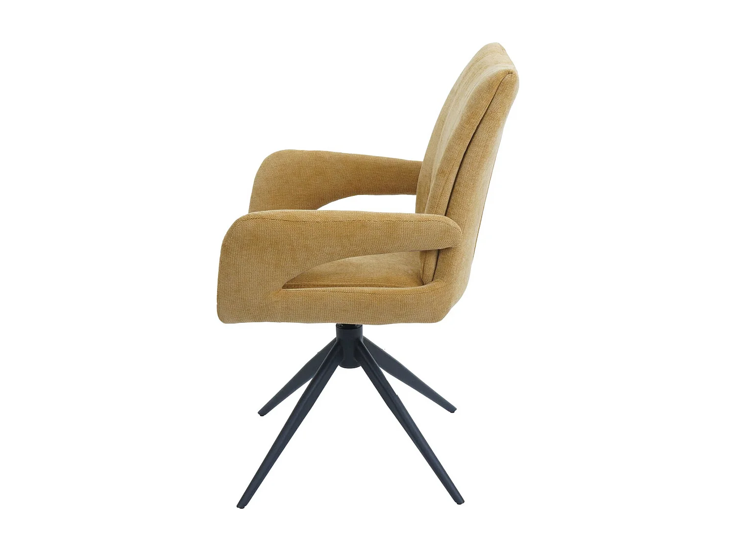 Chaise de salle à manger MCW-O78 (lot de 6),  jaune moutarde