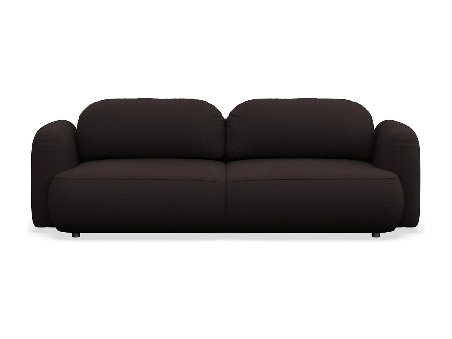 Canapé convertible 3 places – tissu chenille – brun – TVOYA