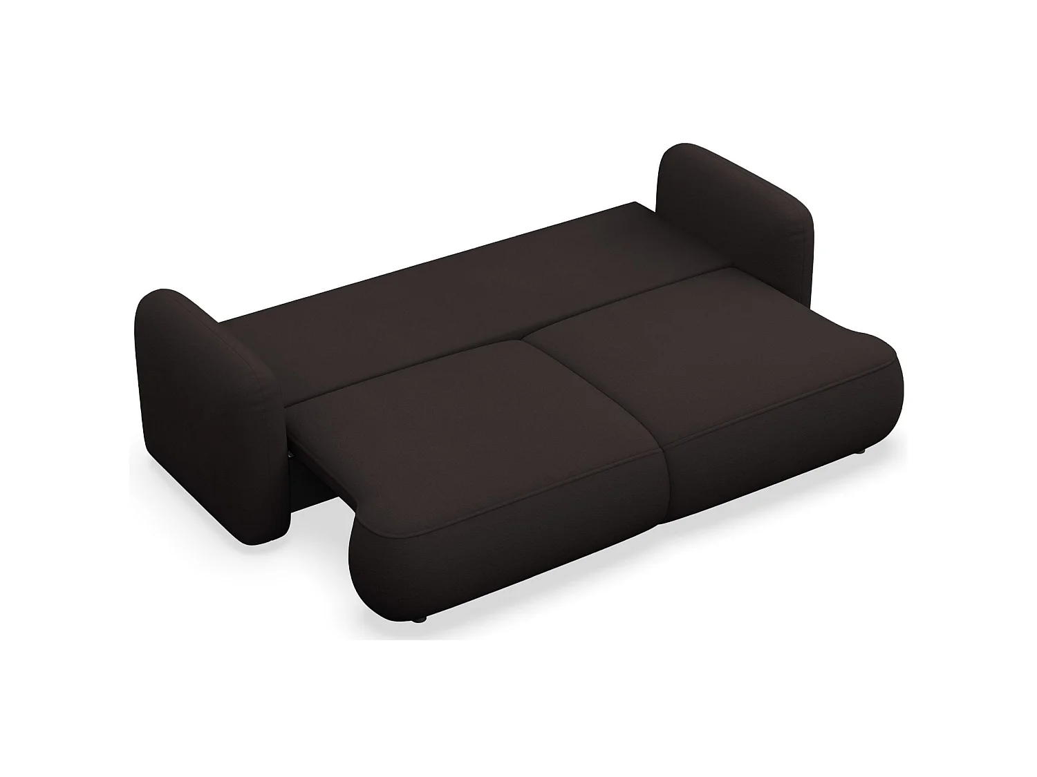 3-Sitzer Schlafsofa – Chenille-Bezug – Braun – TVOYA