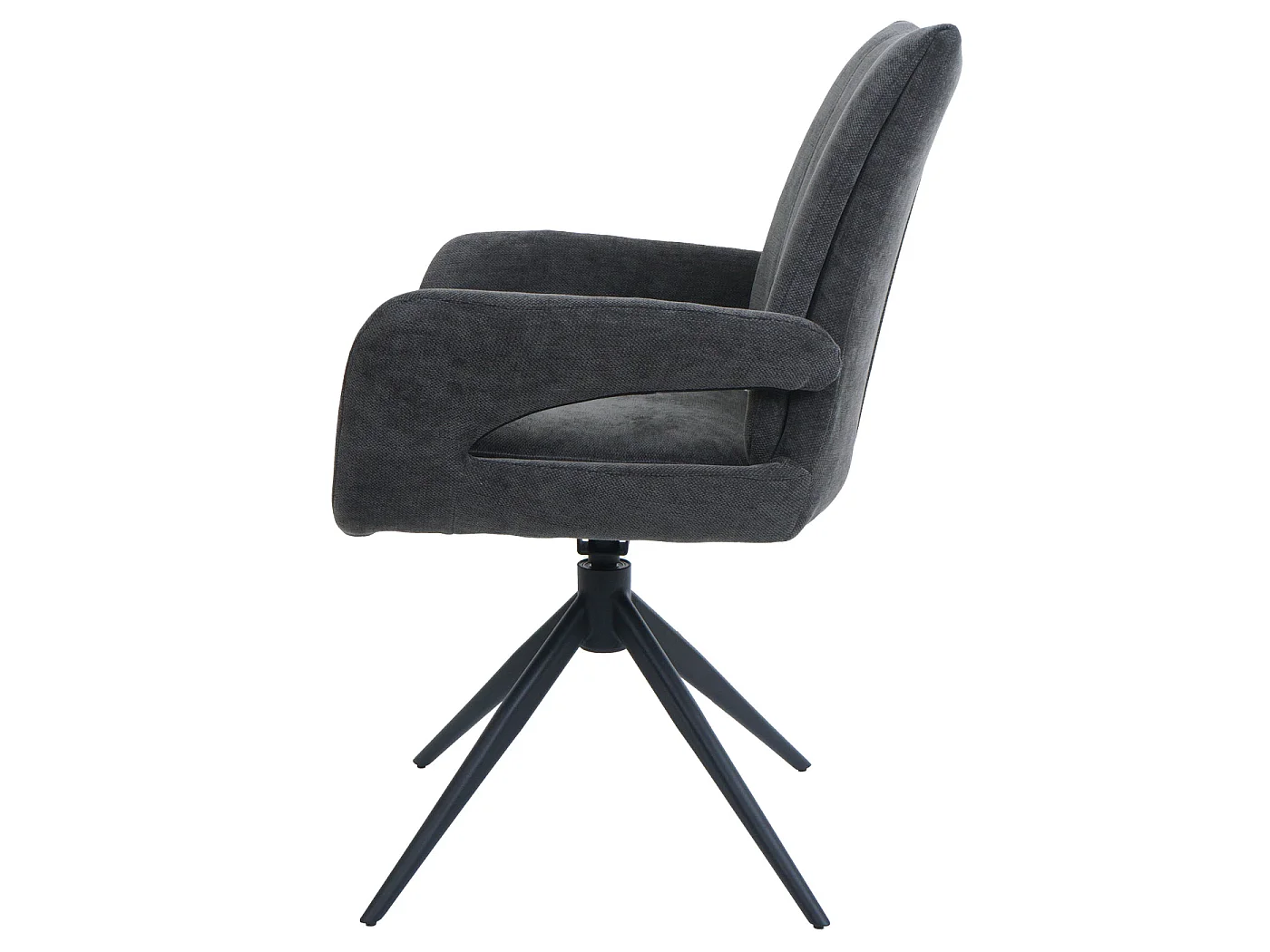 Chaise de salle à manger MCW-O78,  gris foncé