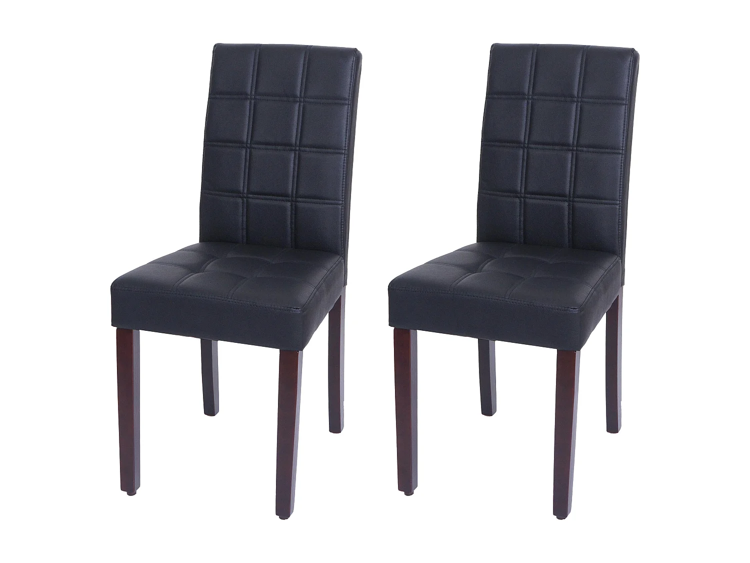 Chaise de salle à manger MCW-O65c (lot de 2),  noir