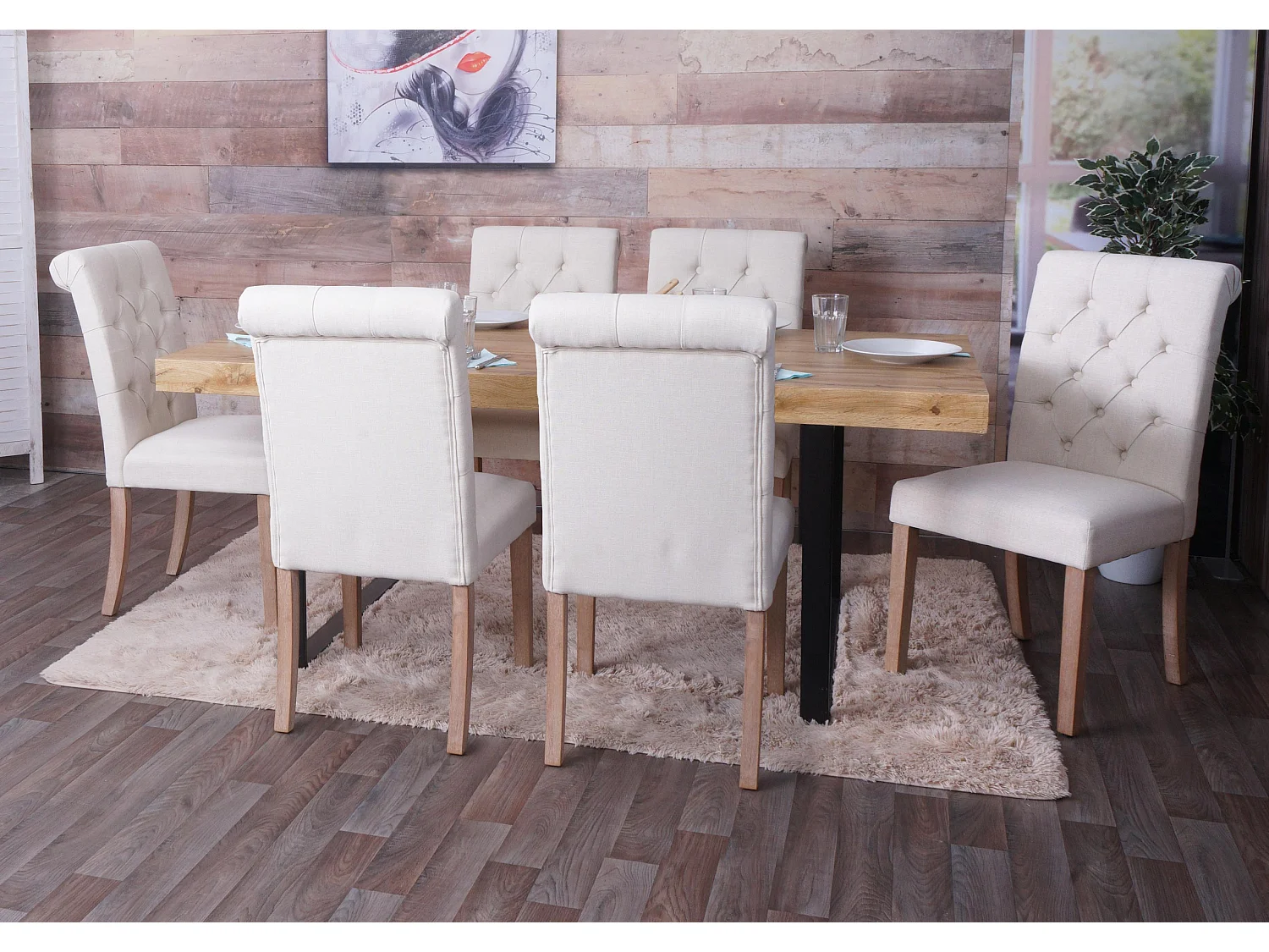 Chaise de salle à manger MCW-O65 (lot de 6)