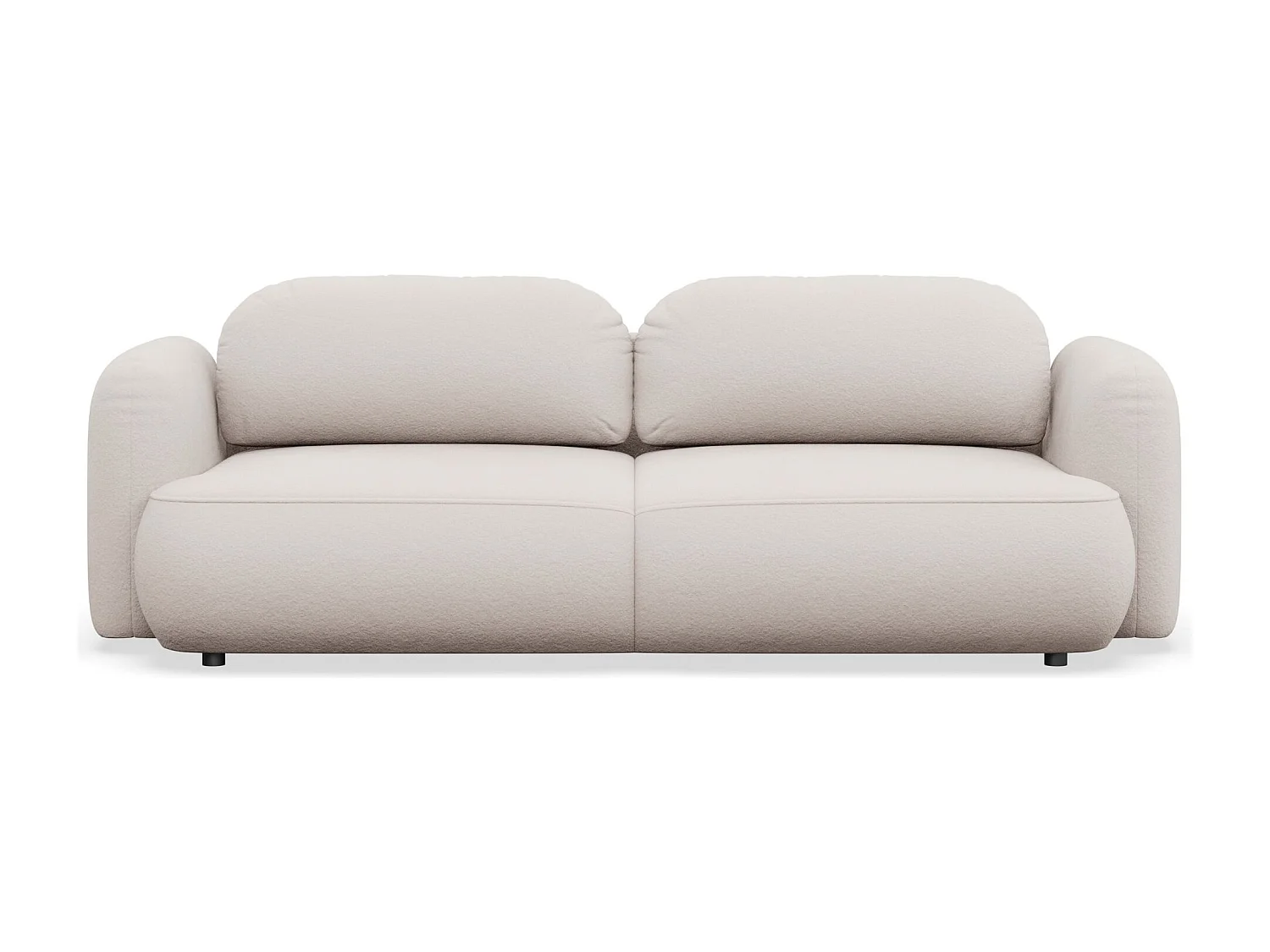 Canapé convertible 3 places – tissu chenille – beige clair – TVOYA