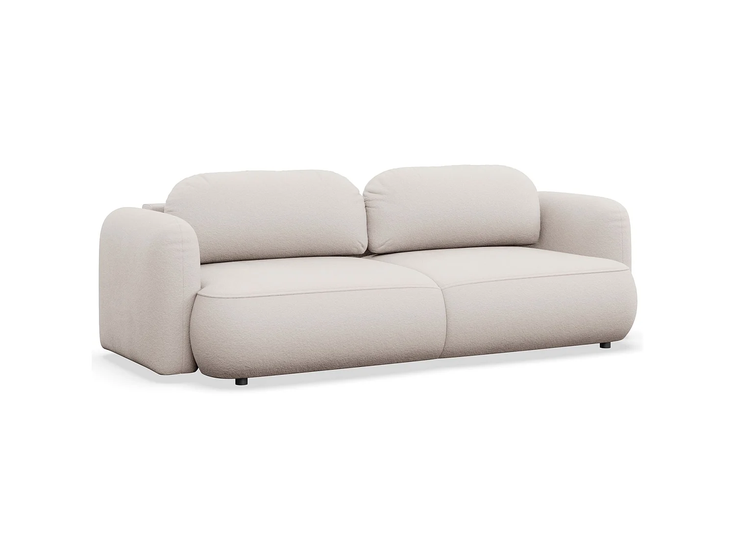 3-Sitzer Schlafsofa – Chenille-Bezug – Hellbeige – TVOYA
