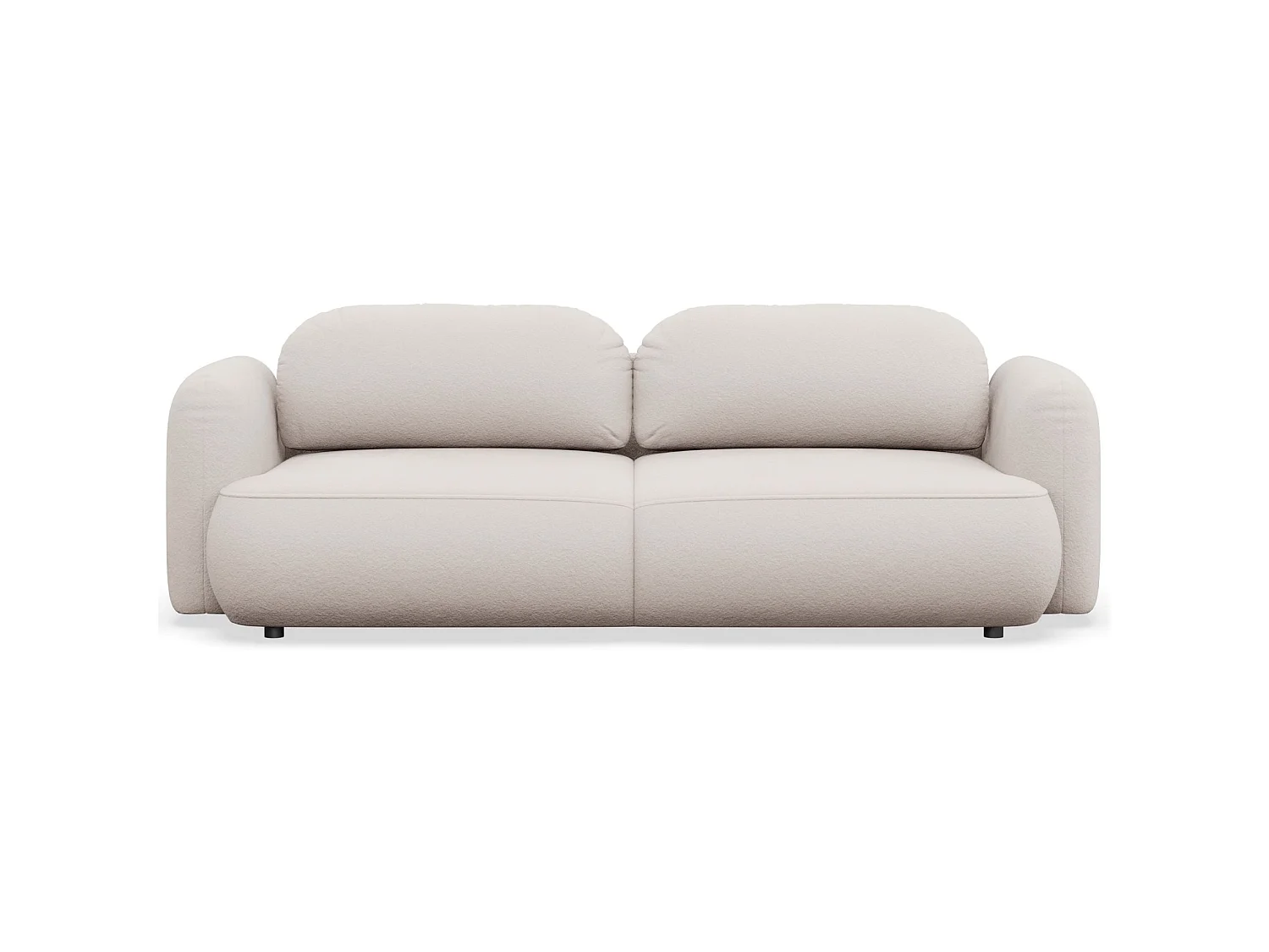 3-Sitzer Schlafsofa – Chenille-Bezug – Hellbeige – TVOYA