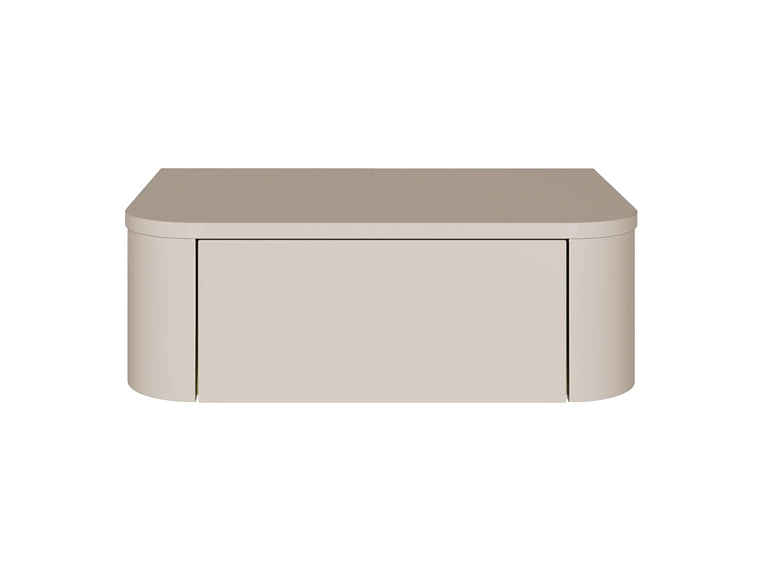 Set da 2 comodini sospesi – con cassetto – 59 cm – grigio cashmere – LUVIO