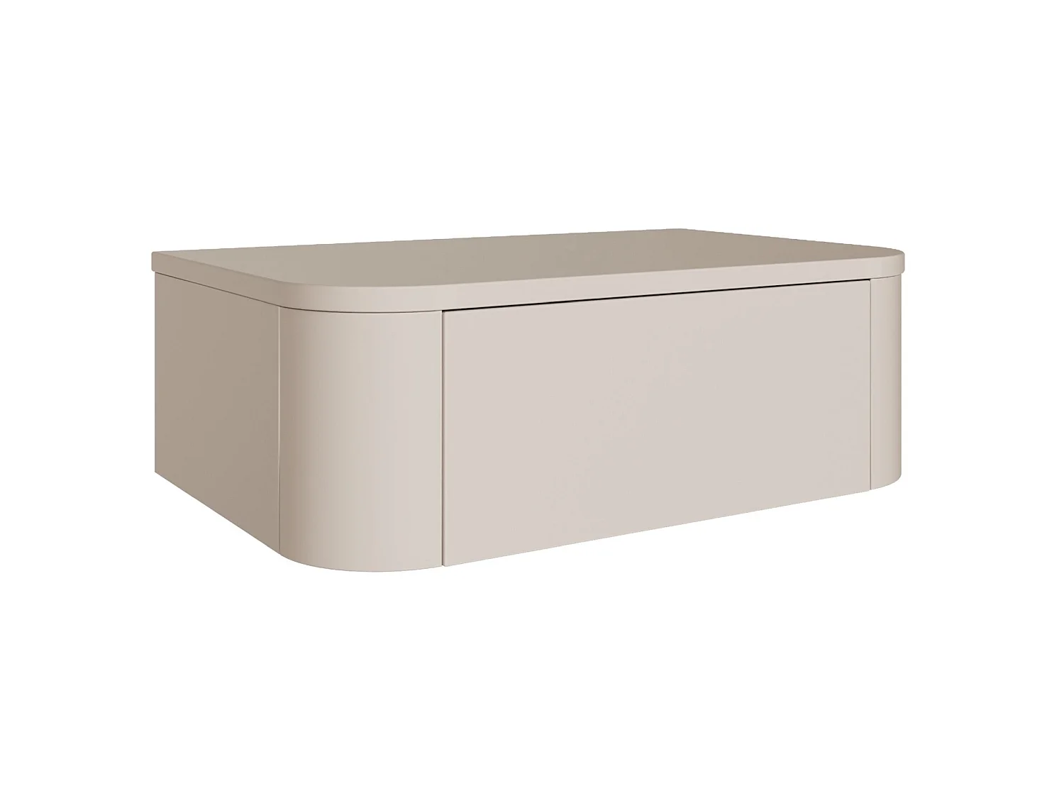 Set da 2 comodini sospesi – con cassetto – 59 cm – grigio cashmere – LUVIO