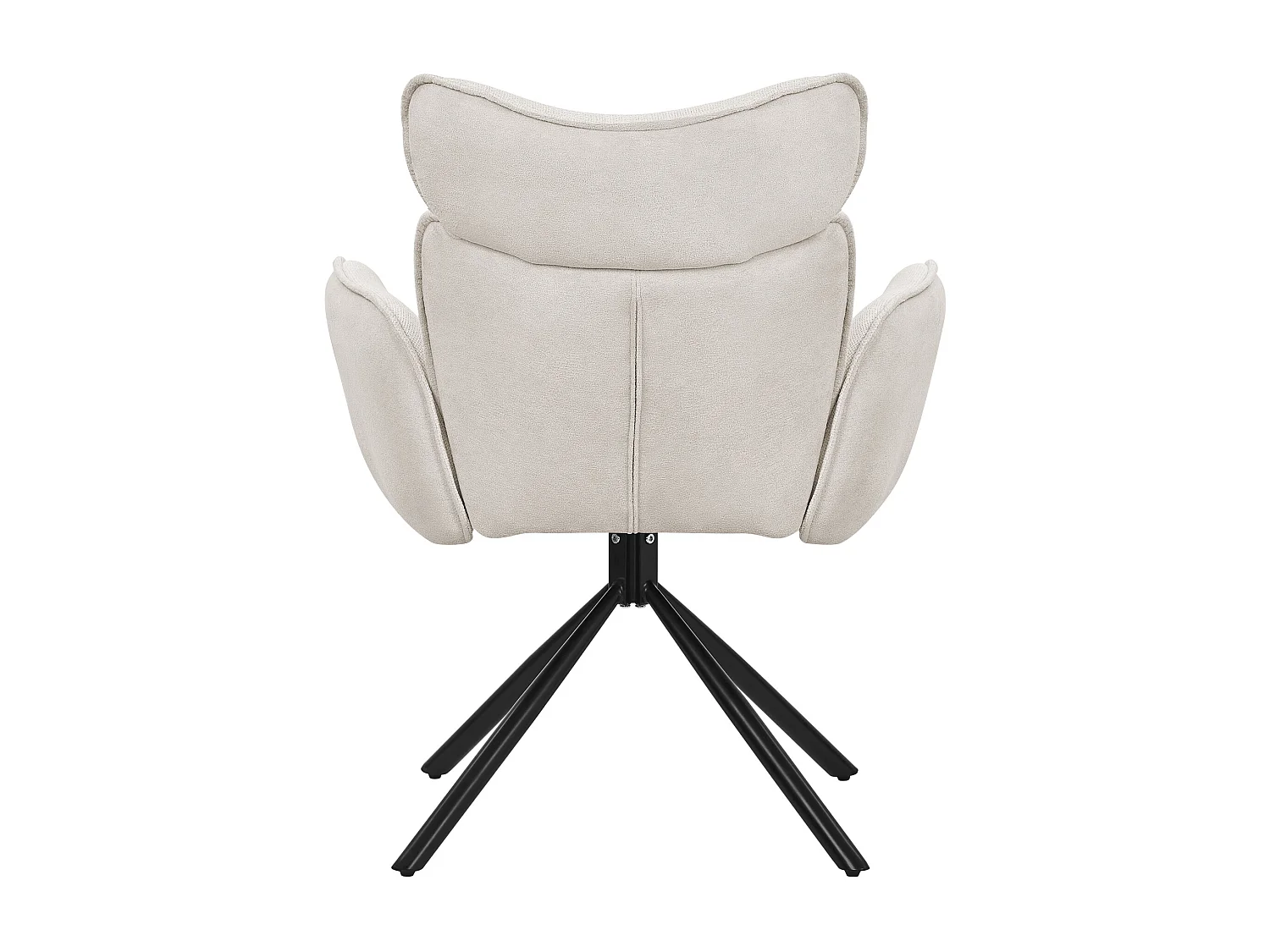 ML-Design Set 2 sedie da scrivania beige con rivestimento in tessuto, girevoli a 360°, poltrona da ufficio con braccioli e schienale, sedia da pranzo