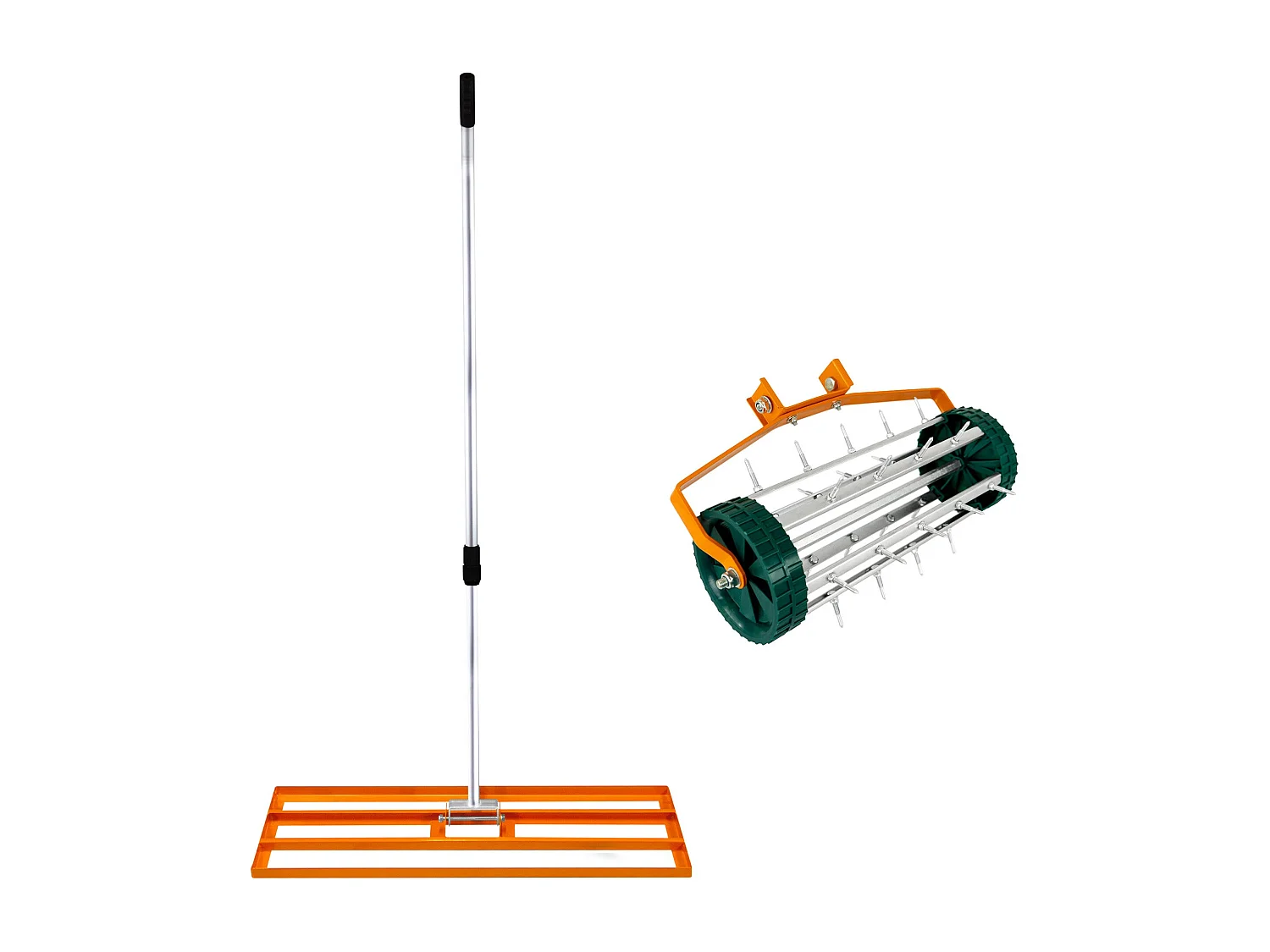 Wyrówniarka i aerator trawnika 100 cm – pomarańczowa