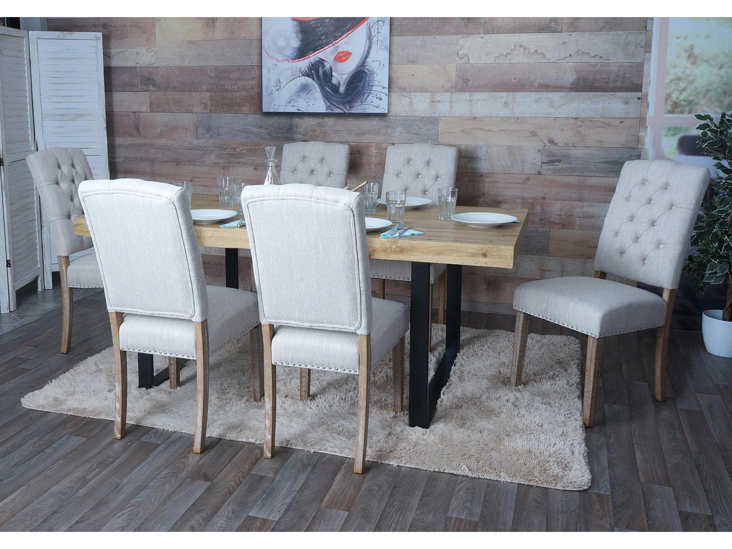 Chaise de salle à manger MCW-O66b (lot de 6)