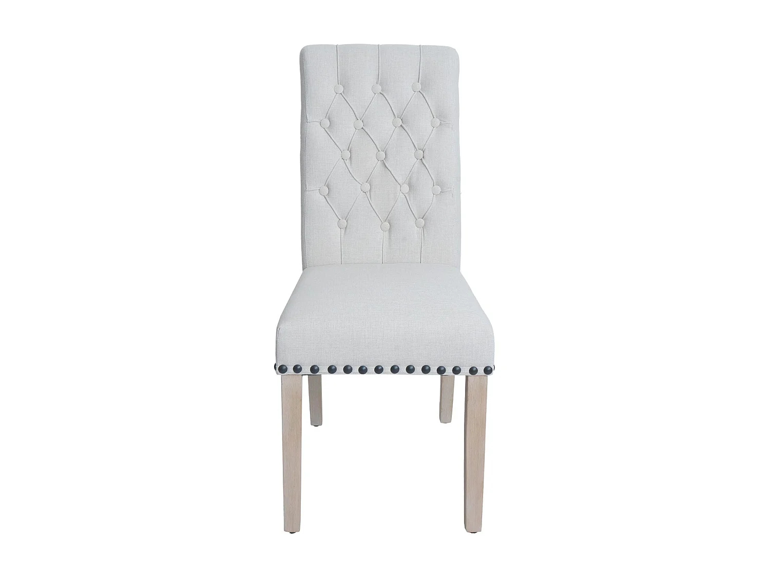 Chaise de salle à manger MCW-O66 (lot de 2),  blanc