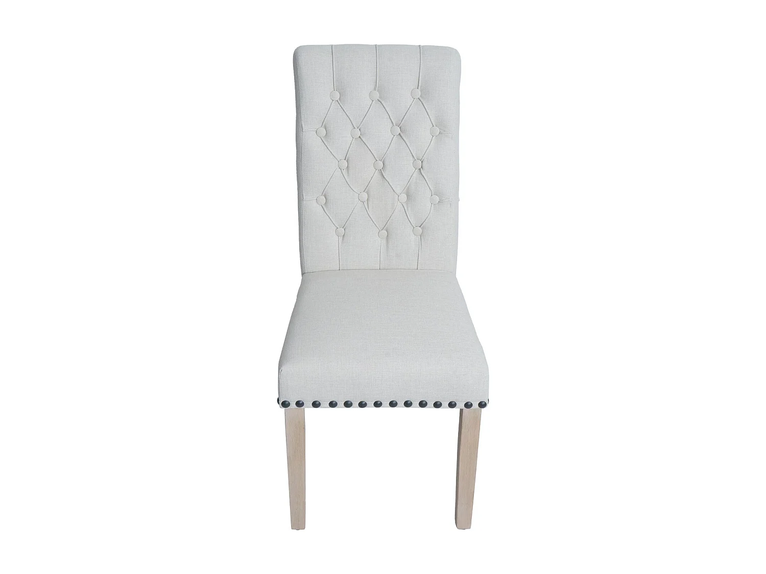 Chaise de salle à manger MCW-O66 (lot de 2),  blanc