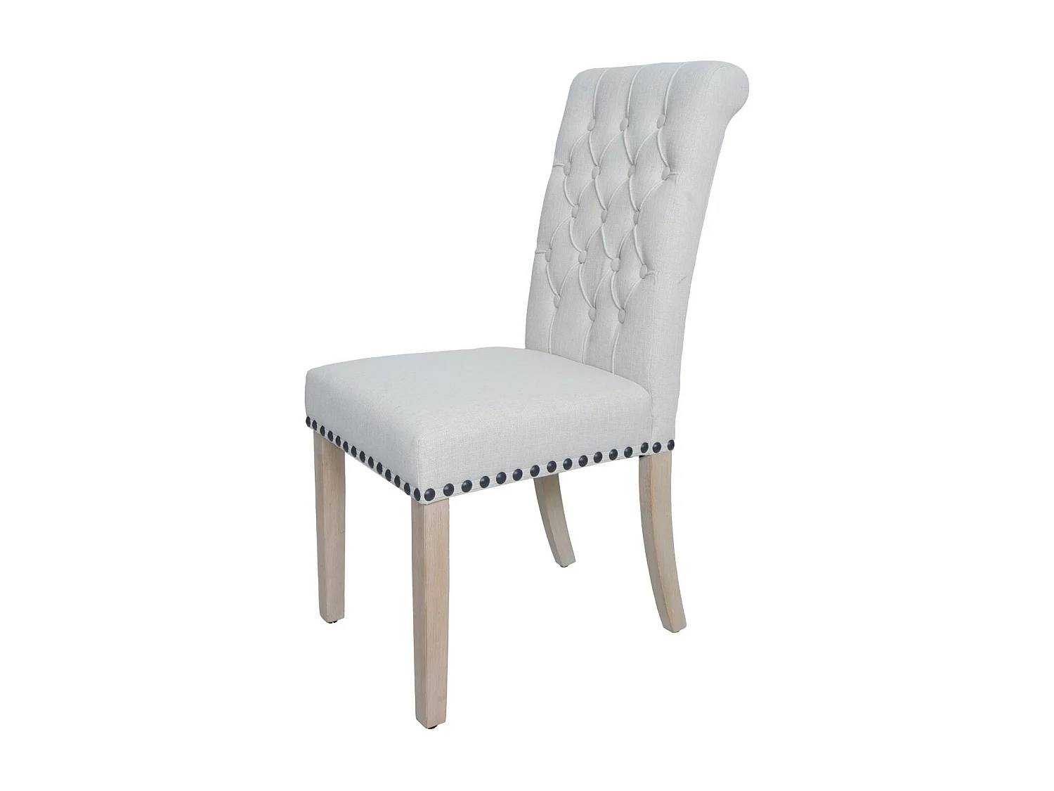 Chaise de salle à manger MCW-O66 (lot de 2),  blanc