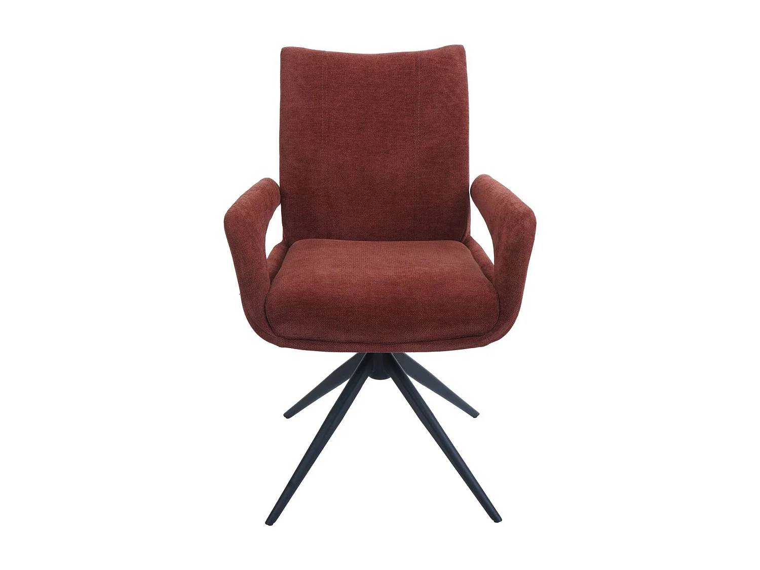 Cadeira de sala de jantar MCW-O78 (conjunto de 6),  vermelho-castanho