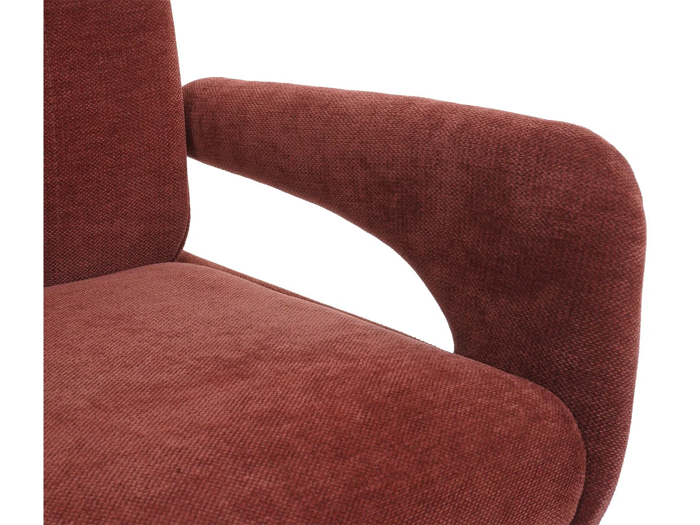 Cadeira de sala de jantar MCW-O78 (conjunto de 6),  vermelho-castanho