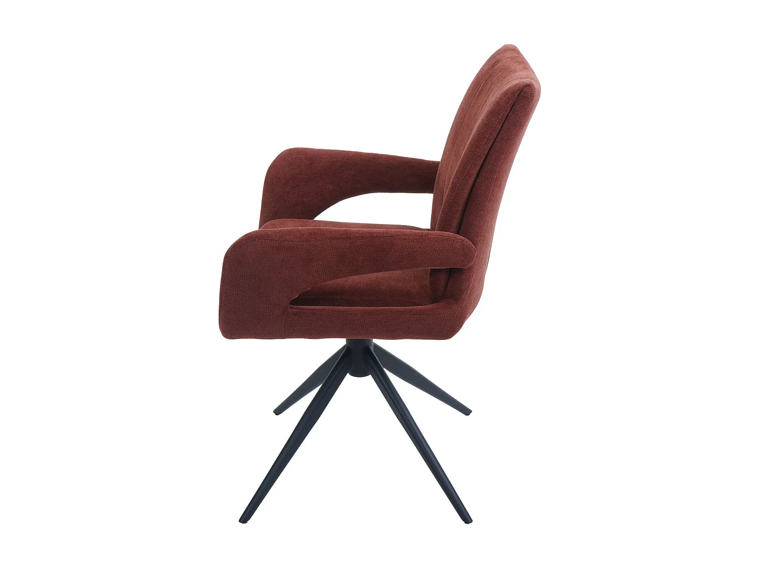 Chaise de salle à manger MCW-O78 (lot de 6),  rouge-brun