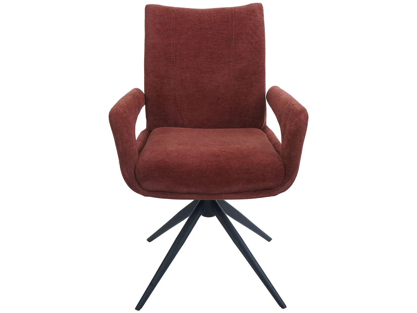 Spisestuestol MCW-O78 (sæt med 6 stk.),  rødbrun