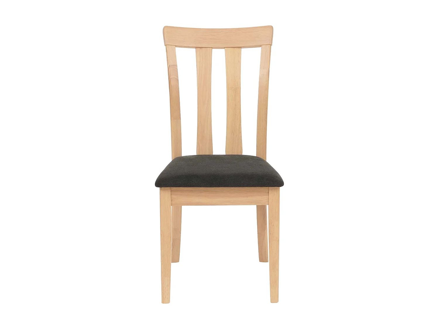 Dining chair MCW-G46 (set of 6),  natural-coloured frame, black