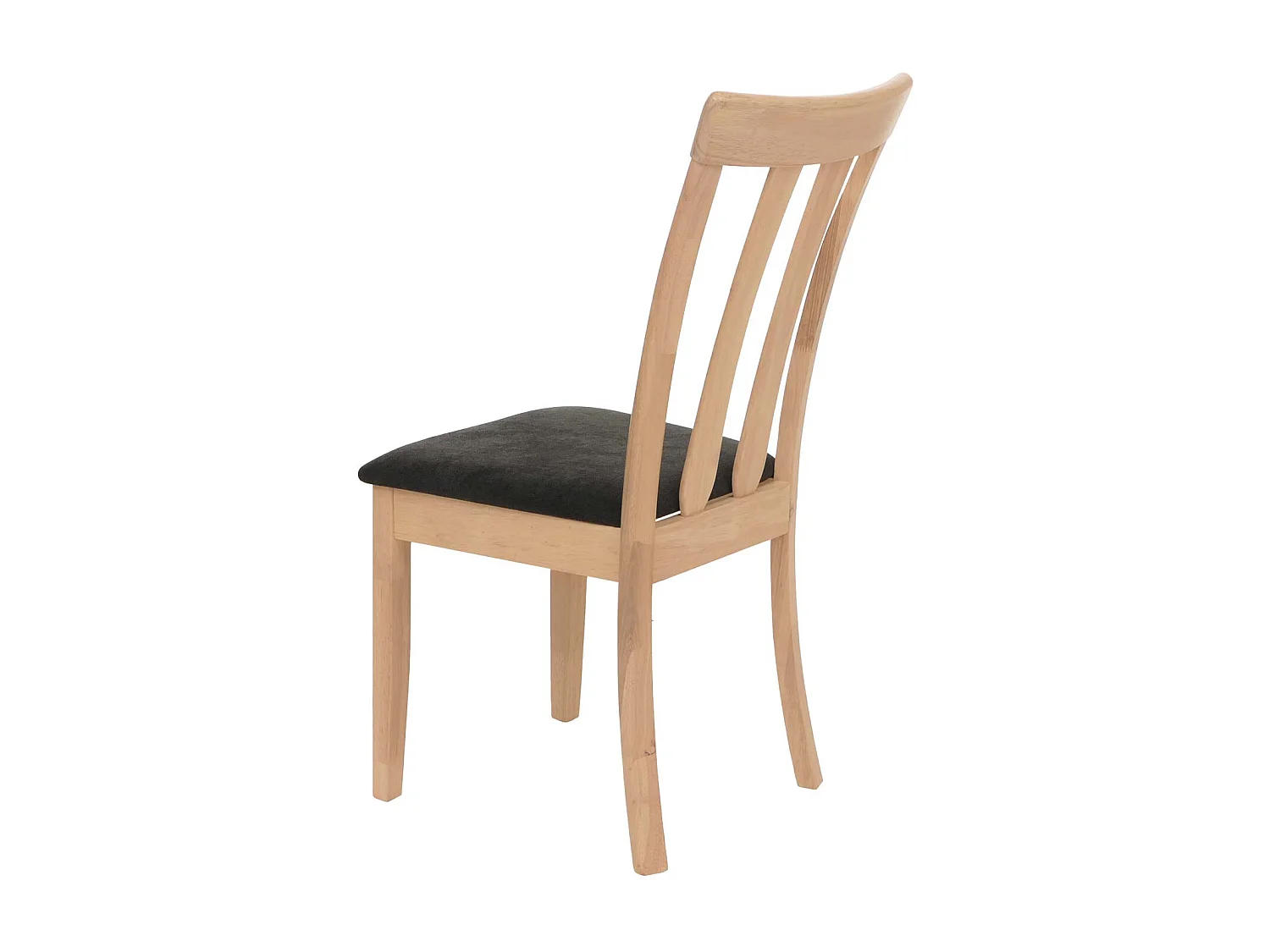 Dining chair MCW-G46 (set of 6),  natural-coloured frame, black