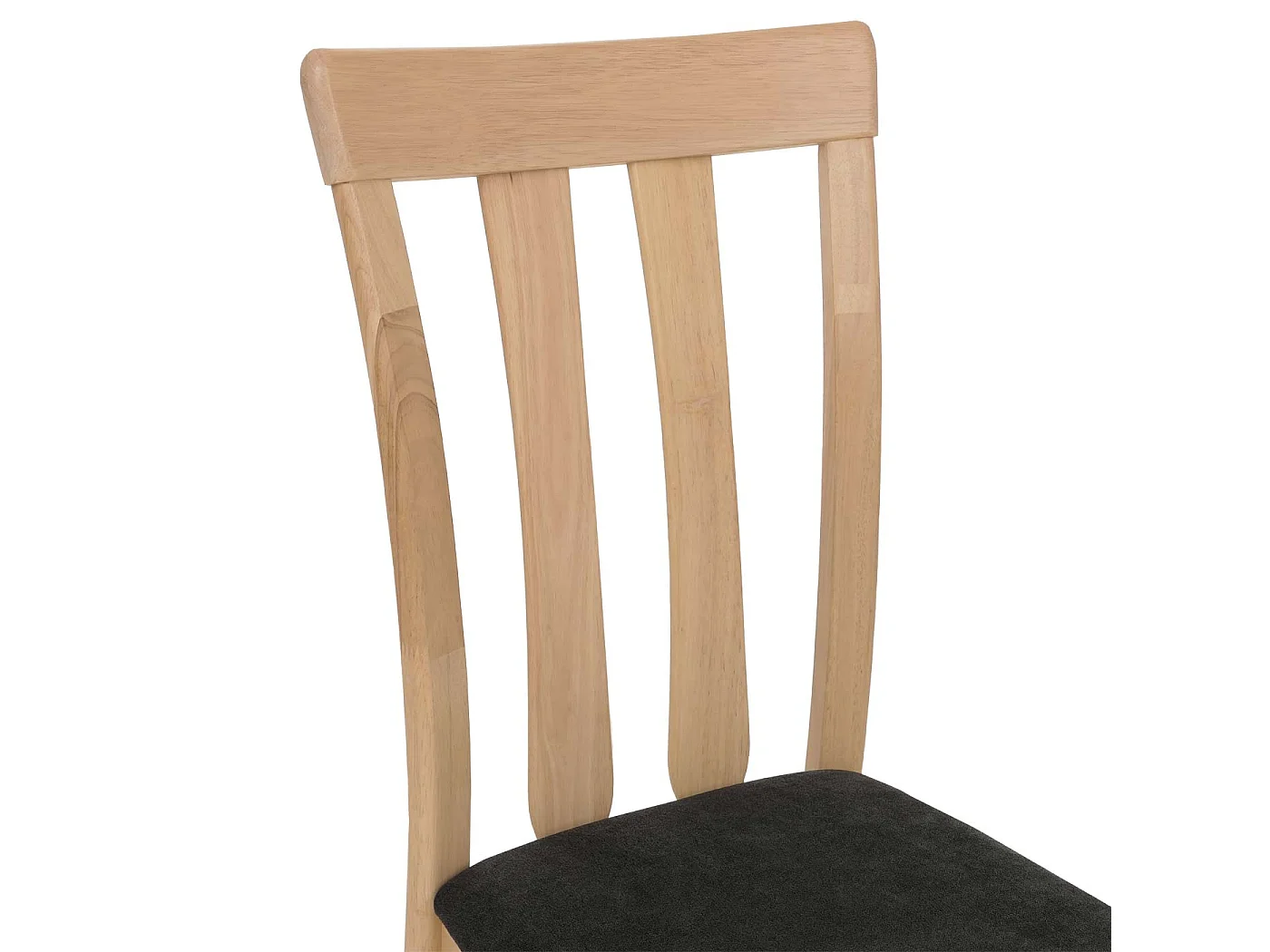 Dining chair MCW-G46 (set of 6),  natural-coloured frame, black