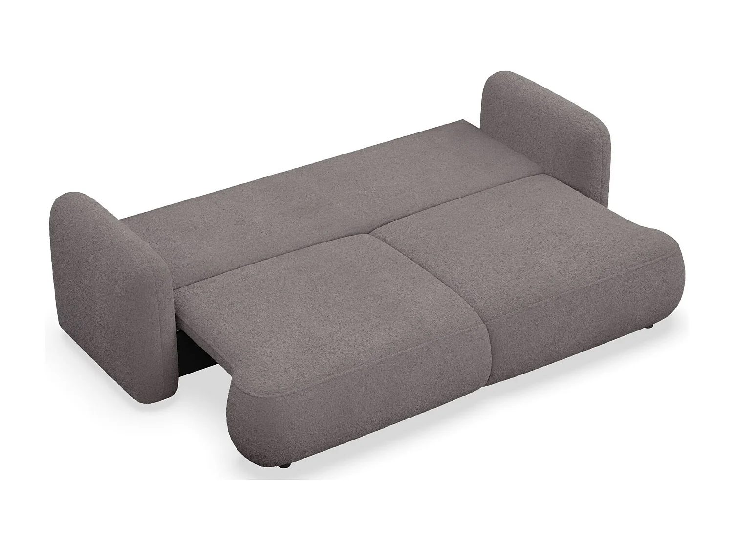 3-Sitzer Schlafsofa – Bouclé-Bezug – Taupe – TVOYA