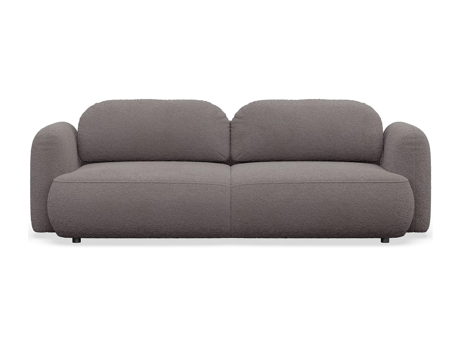 Canapé convertible 3 places – bouclette – taupe – TVOYA