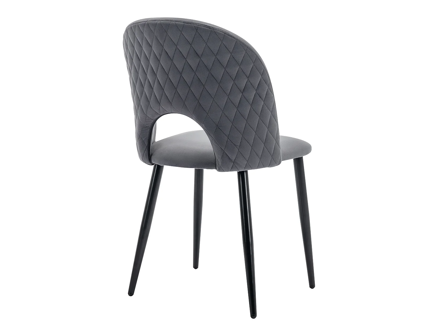 Set van 6 stoelen 47x44x84 cm met gestoffeerde stof en verstelbare stoelpoten in grijs voor woonkamer en eetkamer