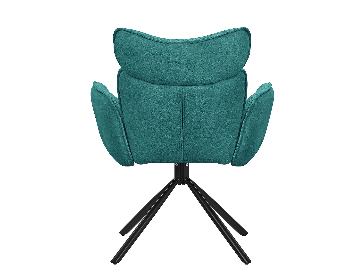 ML-Design Set 4 sedie da scrivania verde petrolio, in tessuto, girevoli a 360°, poltrona da ufficio con braccioli e schienale, sedia da pranzo