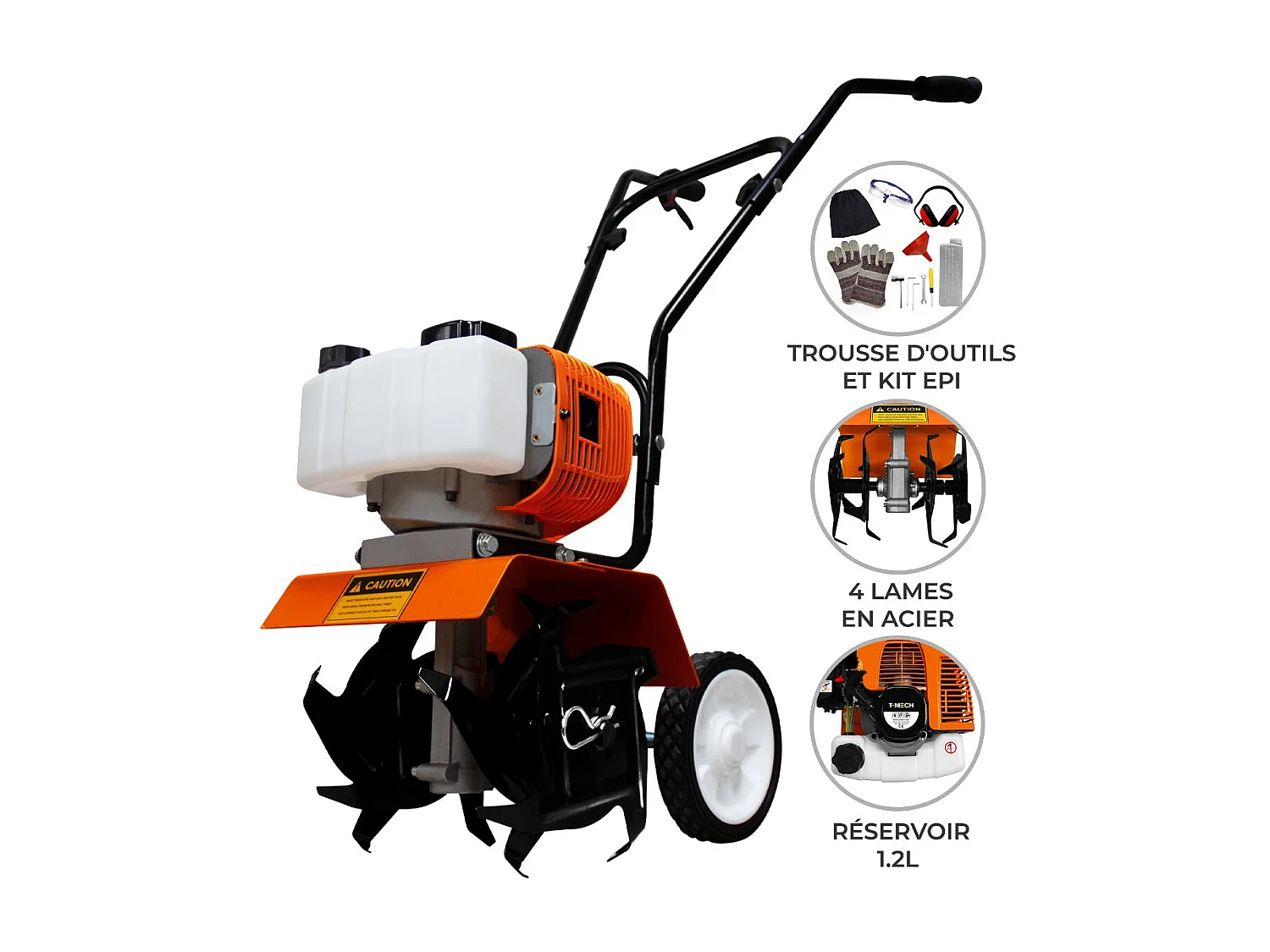 T-Mech Motorhacke Gartenfräse