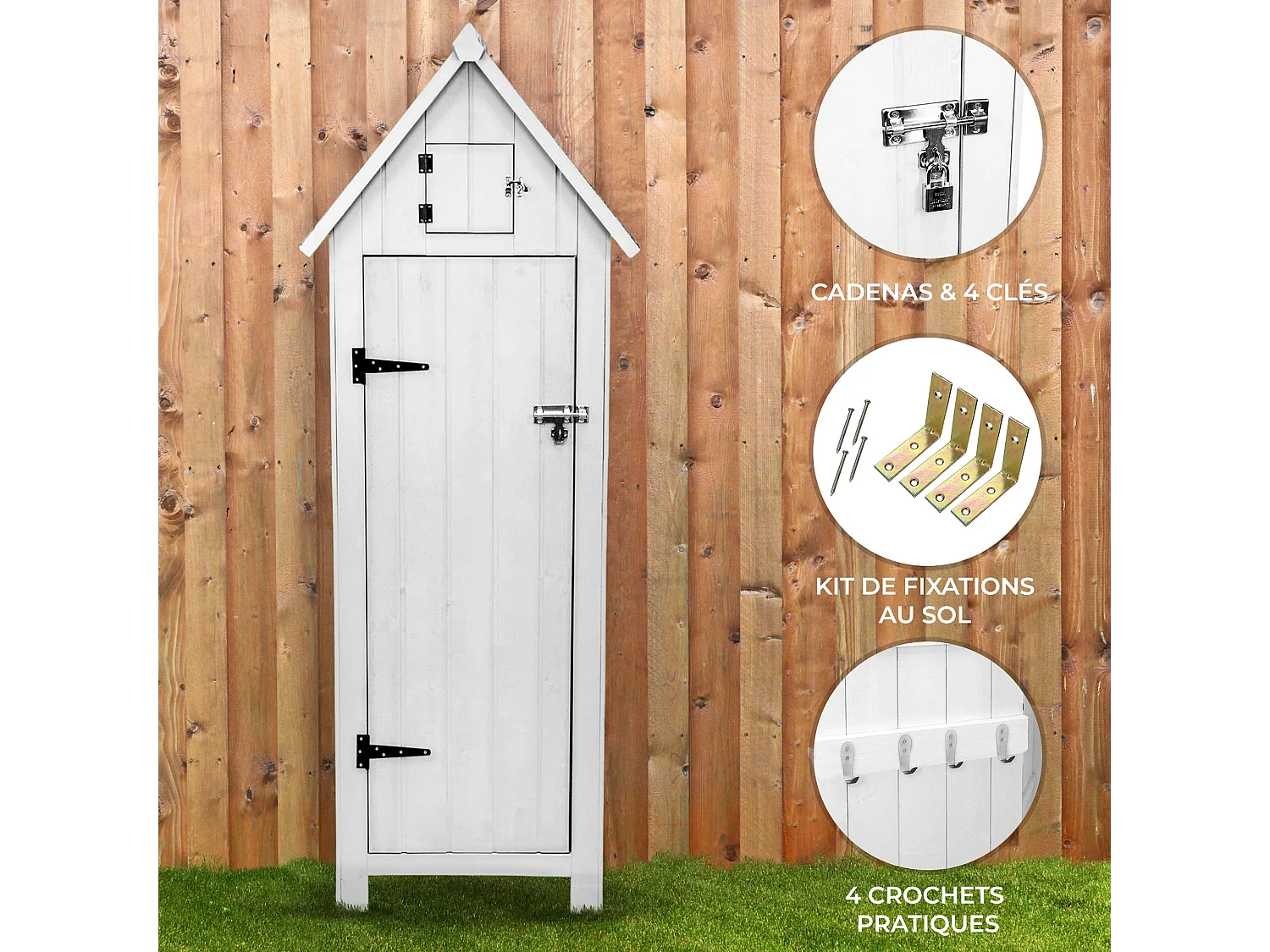 Abri de Jardin en Bois - Blanc