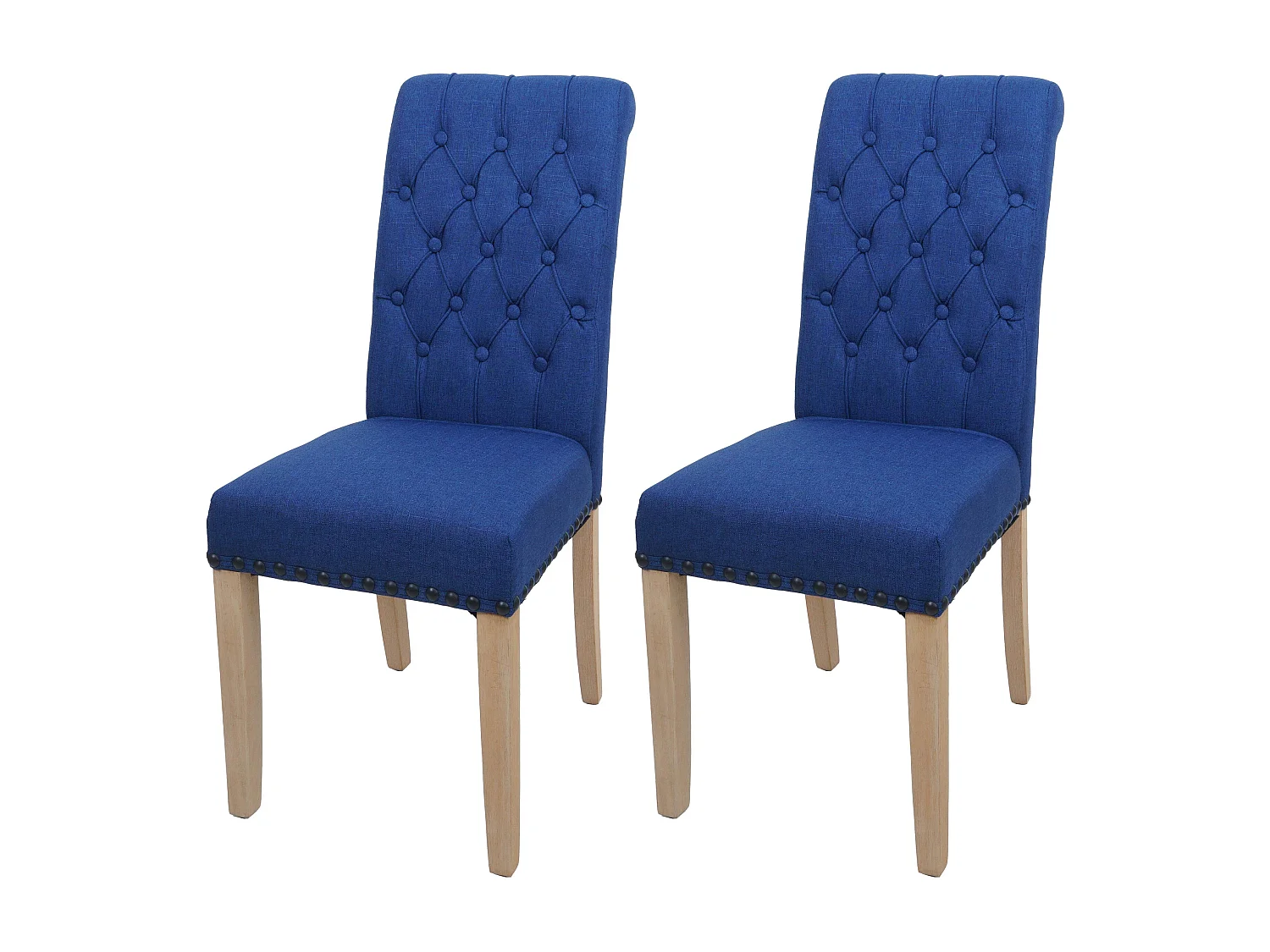 Esszimmerstuhl MCW-O66 (2er-Set), Dunkelblau