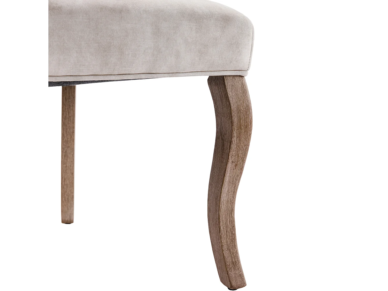 Lot de 4 chaises 51x47x97 cm avec Matière capitonnée Dossier haut en beige pour Salon et salle à manger et bureau