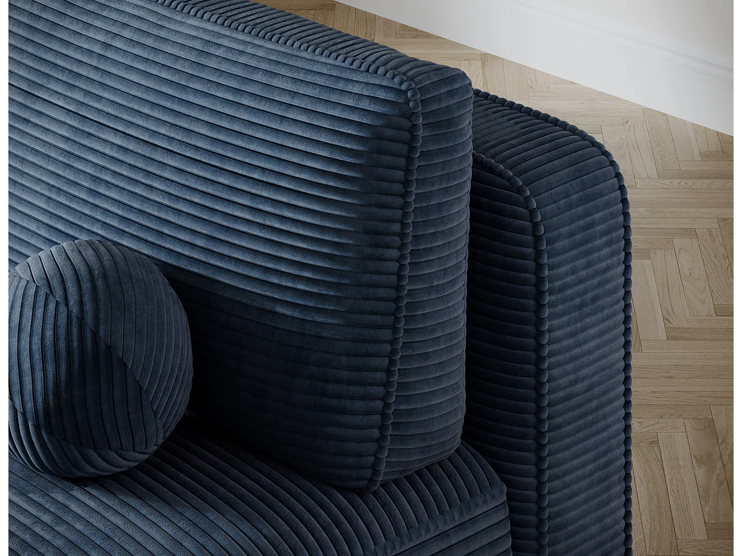 Canapé Anali/revêtement en tissu/fonction couchage/Bleu