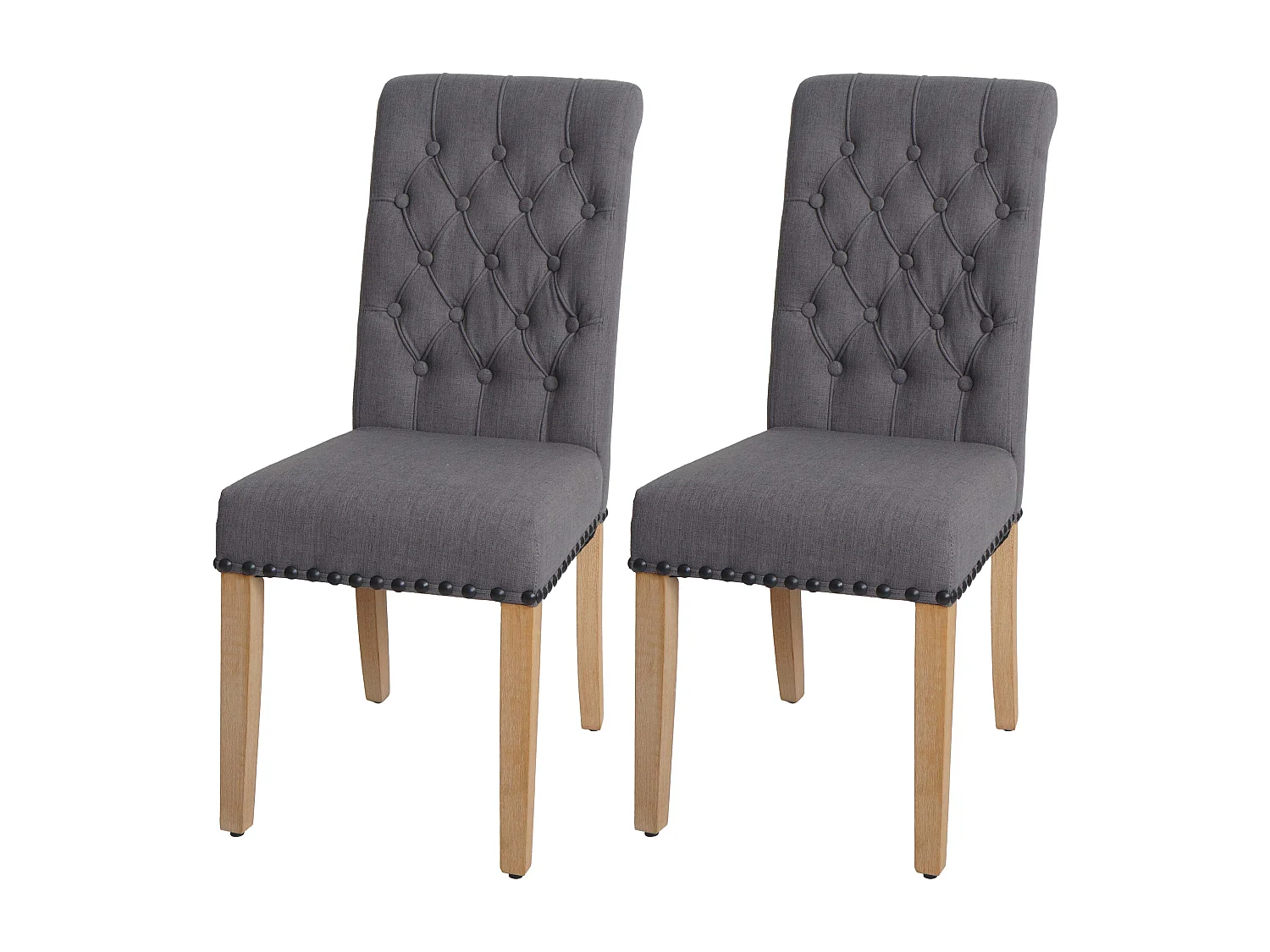 Eetkamerstoel MCW-O66 (set van 2),  grijs