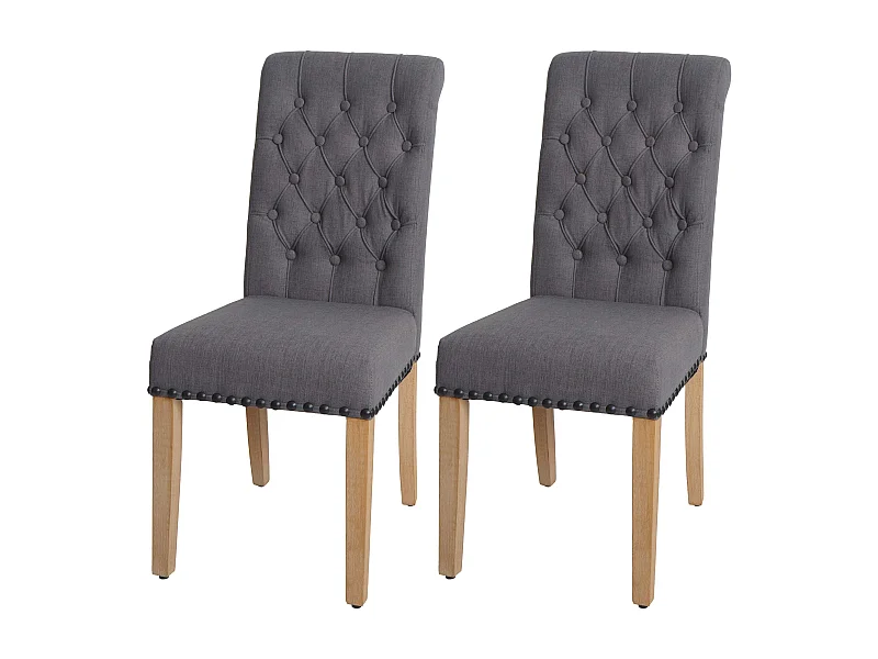 Eetkamerstoel MCW-O66 (set van 2),  grijs