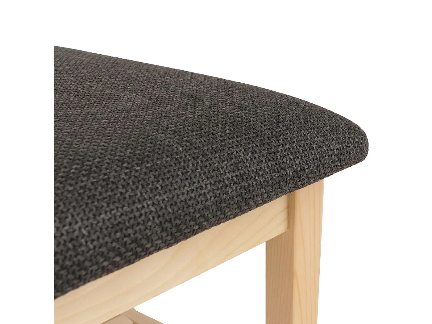 Eetkamerstoel MCW-F77 (set van 2),  naturel, bekleding zwart