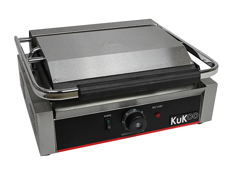 KuKoo Edelstahl Panini Grill 1/2 glatt-1/2 gerillt