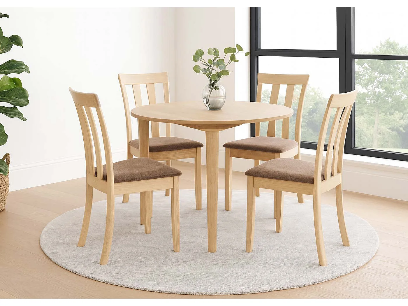 Chaise de salle à manger MCW-G46 (lot de 2),  structure couleur naturelle, marron