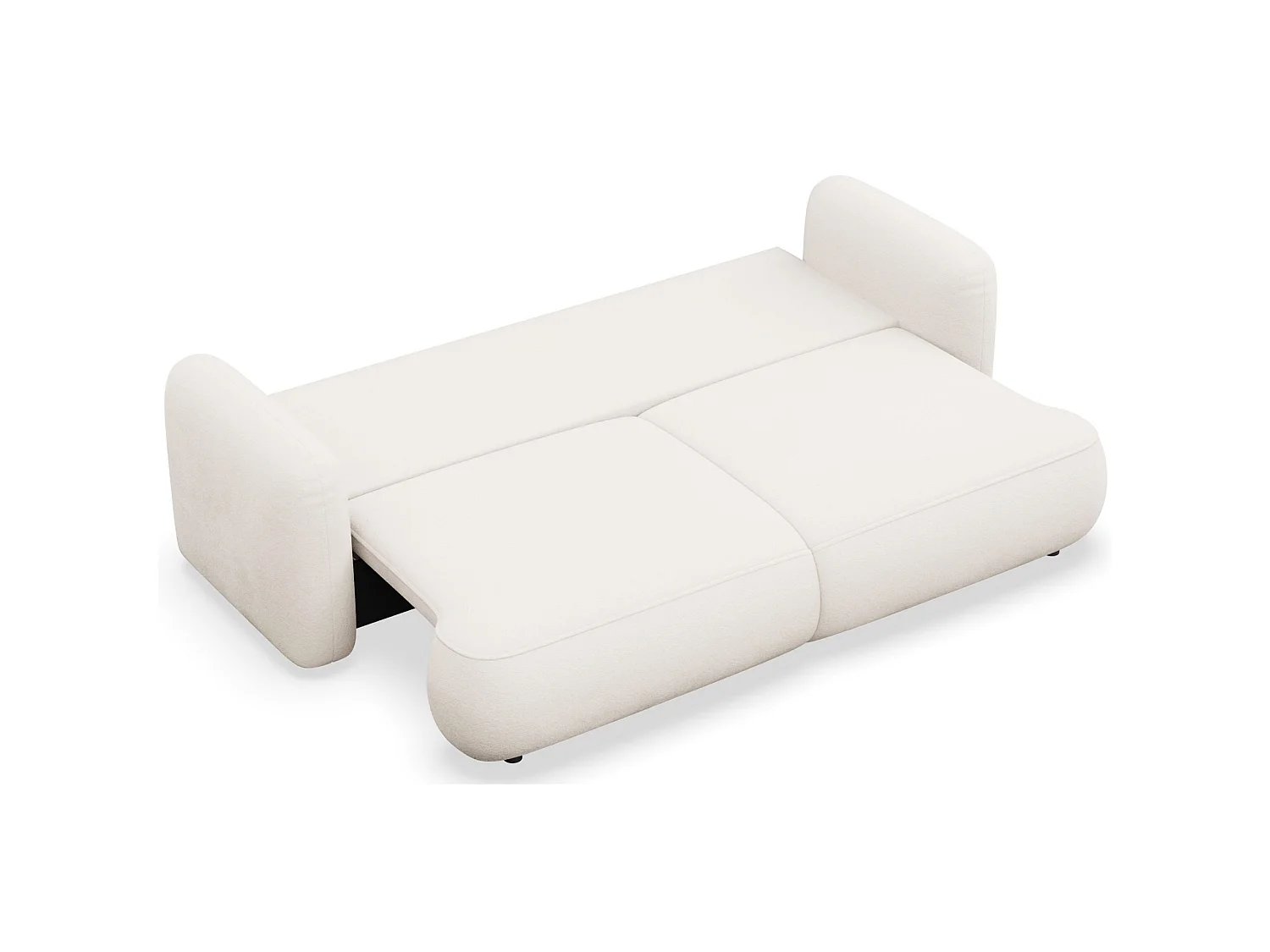 3-Sitzer Schlafsofa – Chenille-Bezug – Creme – TVOYA