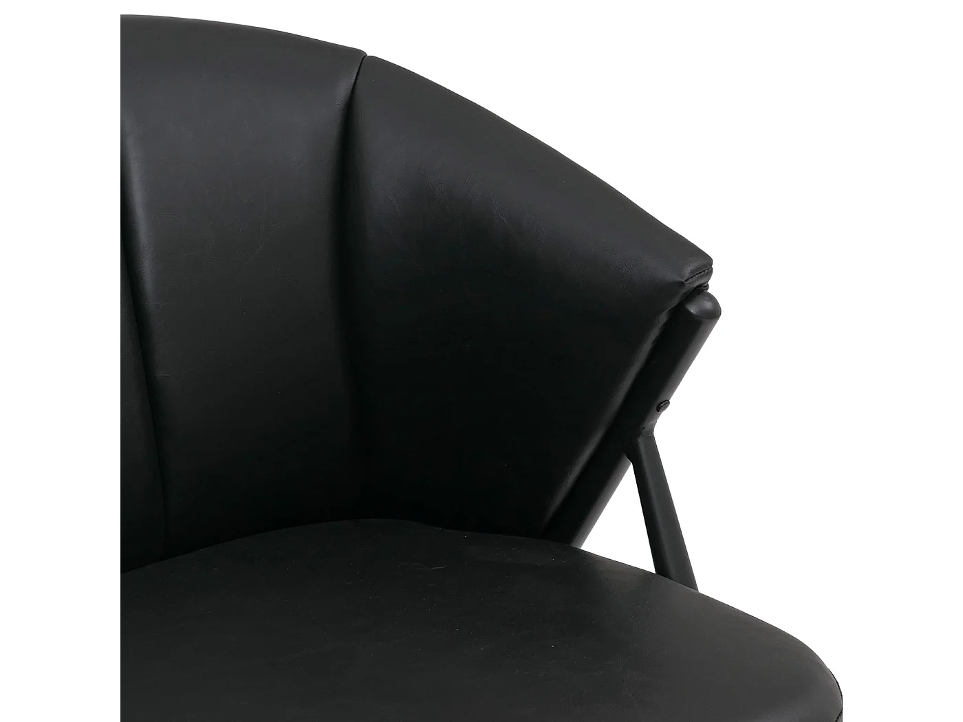 Divano a 2 posti MCW-P30, divano a due posti imbottito/lounge Couch Vintage Retro Industrial Metallo ecopelle ~ nero