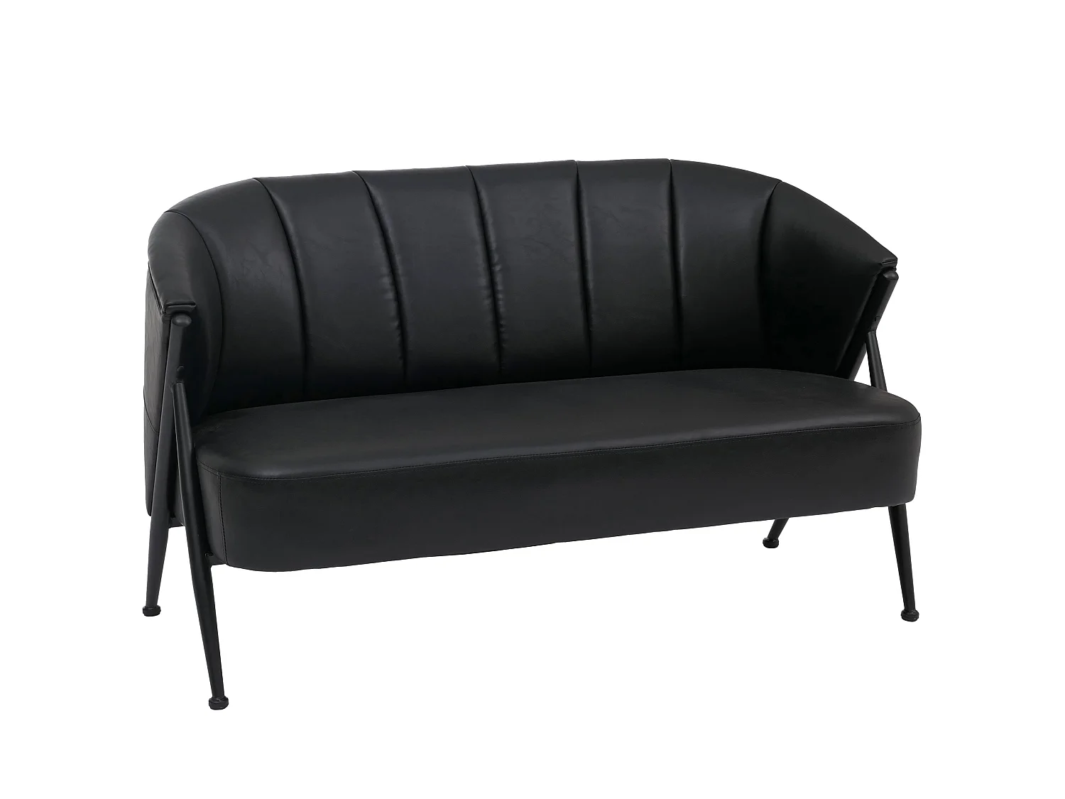 2er-Sofa MCW-P30, Schwarz