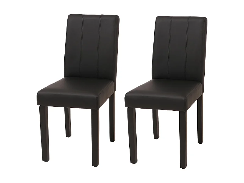 Chaise de salle à manger MCW-O65d (lot de 2),  noir
