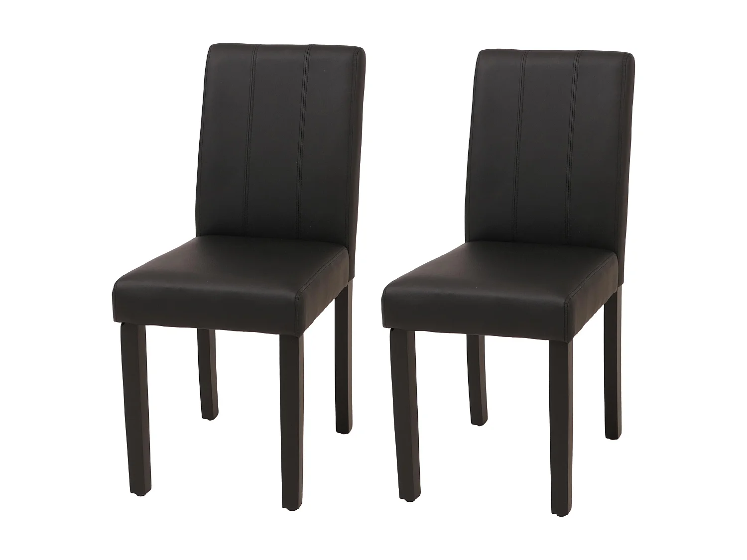 Chaise de salle à manger MCW-O65d (lot de 2),  noir