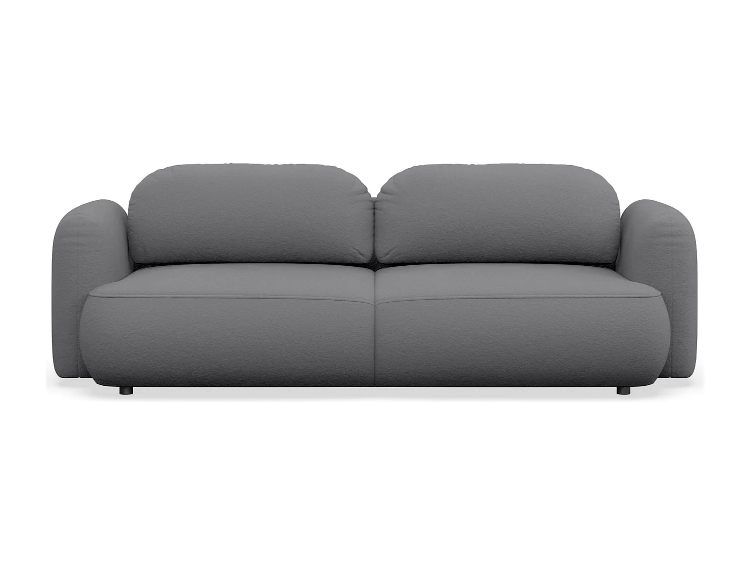 Canapé convertible 3 places – tissu chenille – gris – TVOYA