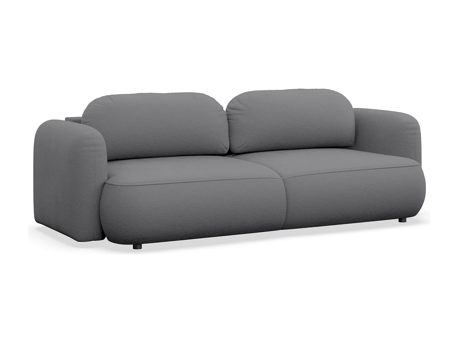 Canapé convertible 3 places – tissu chenille – gris – TVOYA