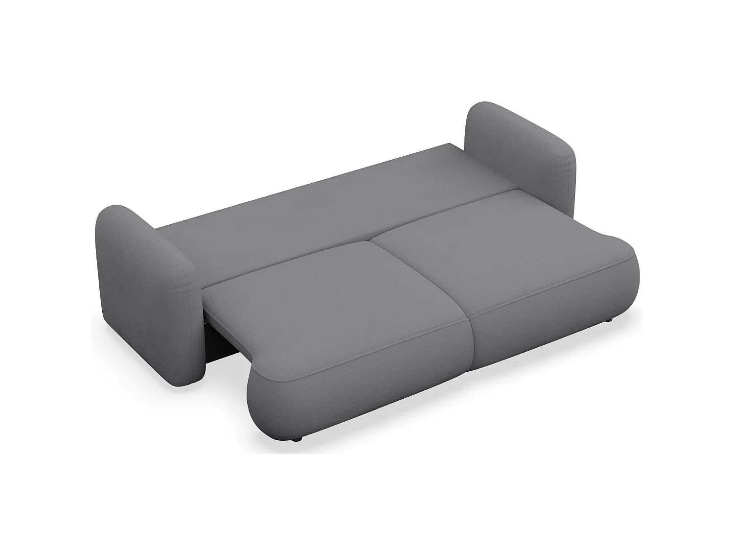 3-Sitzer Schlafsofa – Chenille-Bezug – Grau – TVOYA