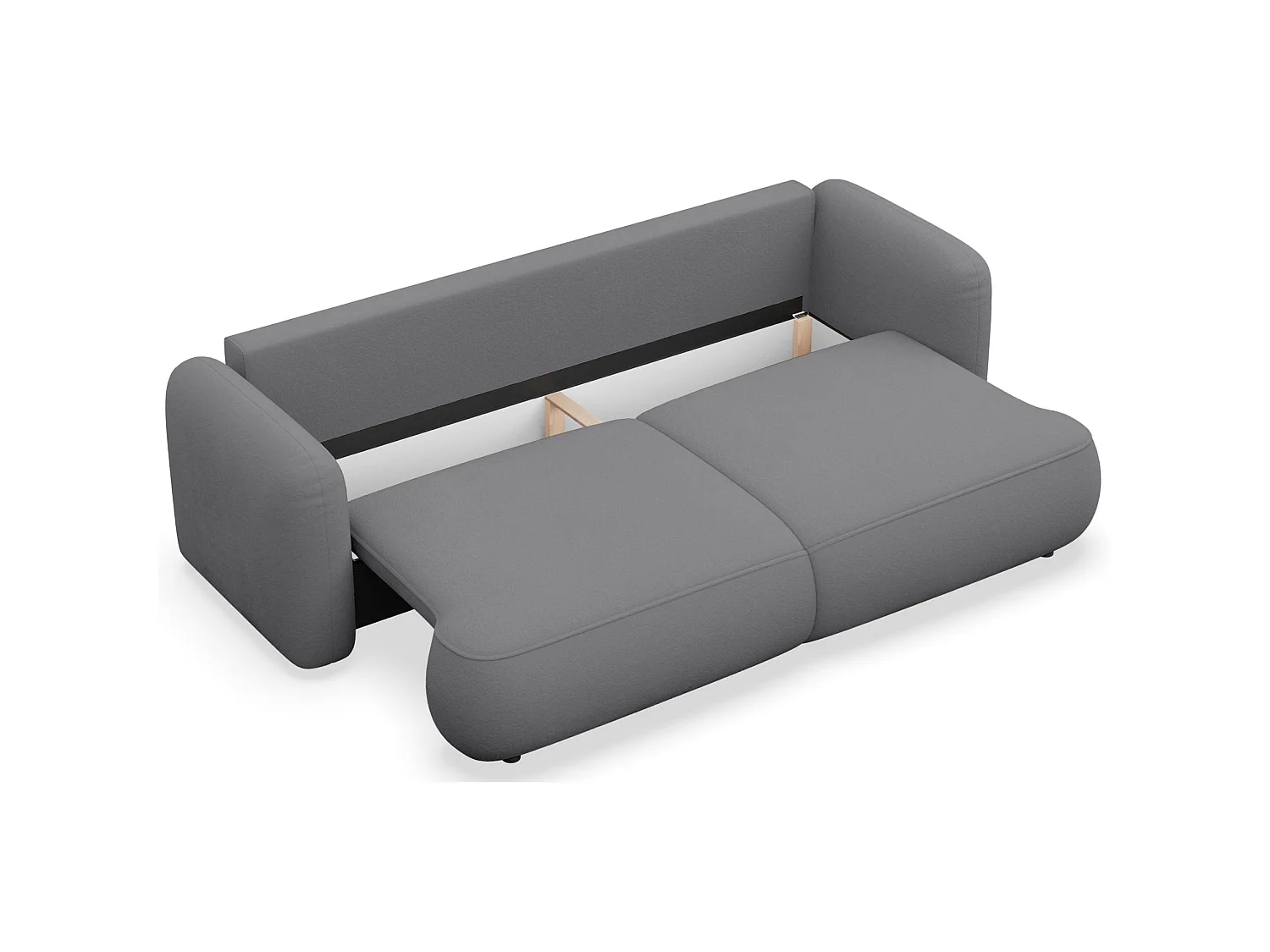 3-Sitzer Schlafsofa – Chenille-Bezug – Grau – TVOYA