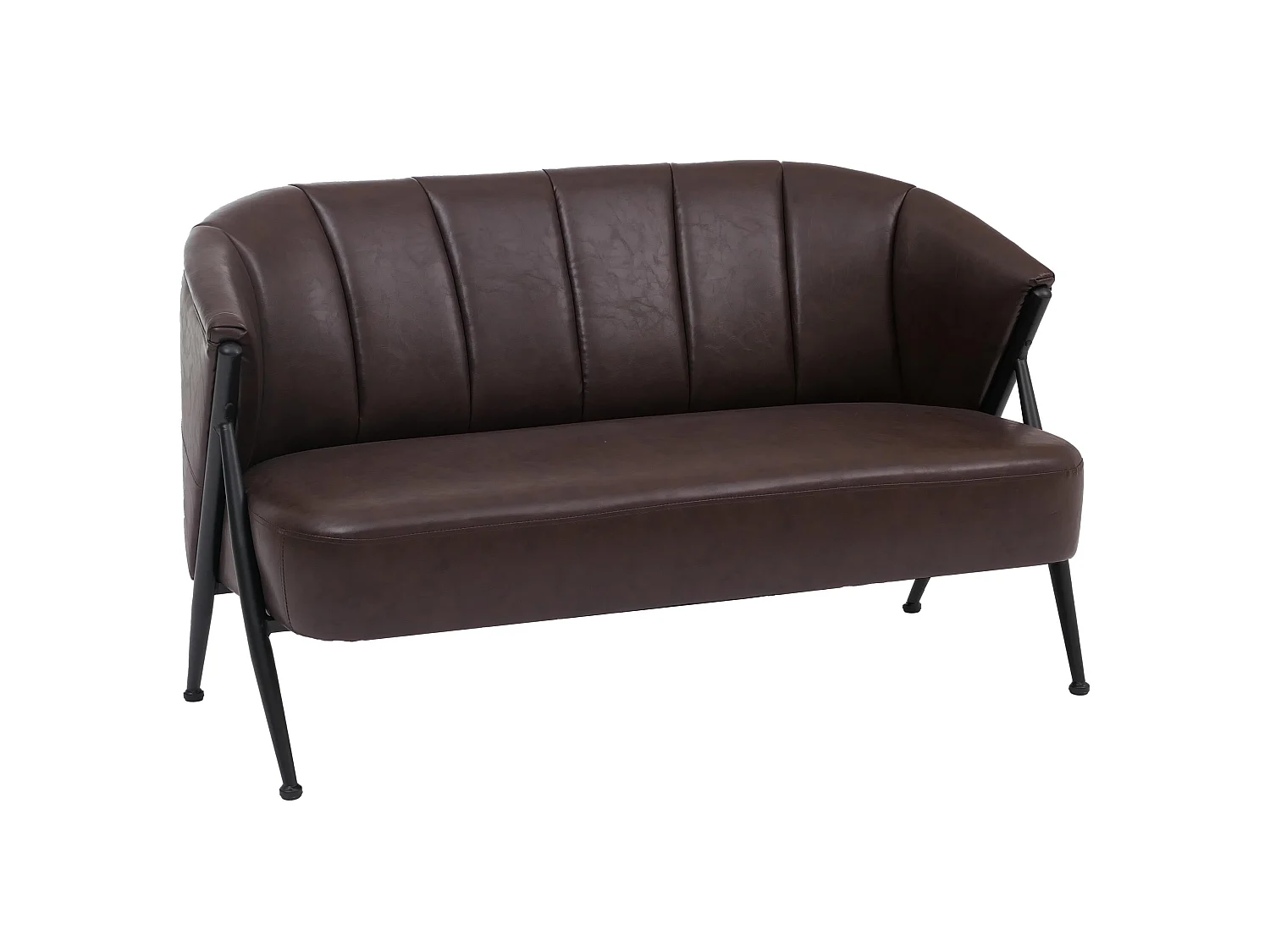 2er-Sofa MCW-P30, Dunkelbraun